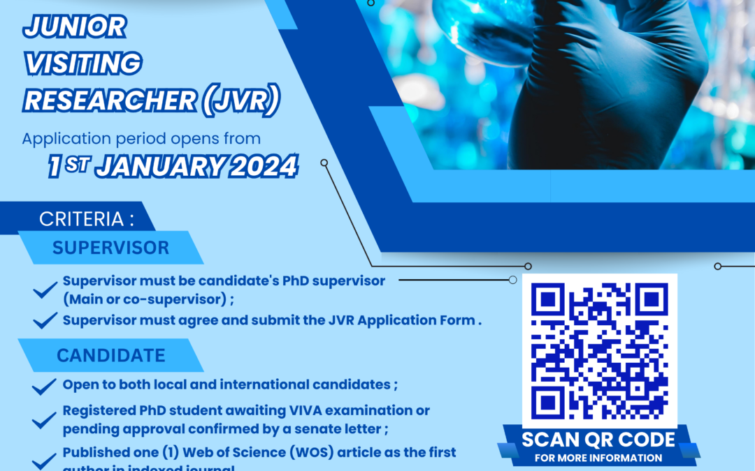 Opening of Junior Visiting Researcher (JVR) Scheme 2024 at UTM