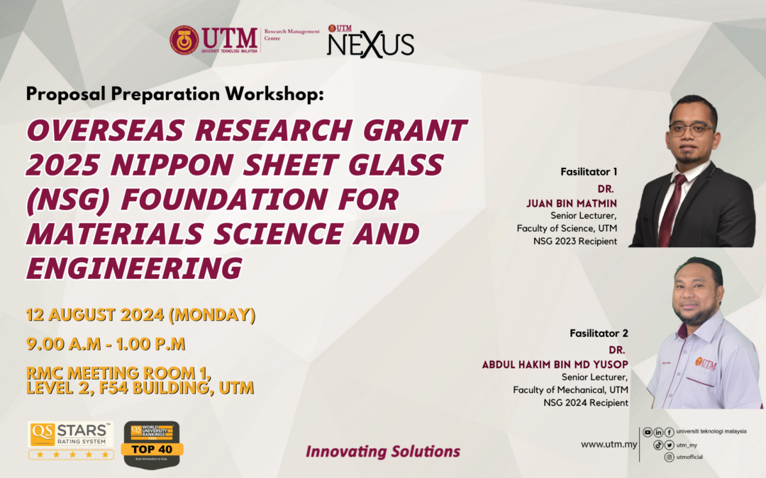 Proposal Preparation Workshop: Overseas Research Grant 2025 Nippon Sheet Glass