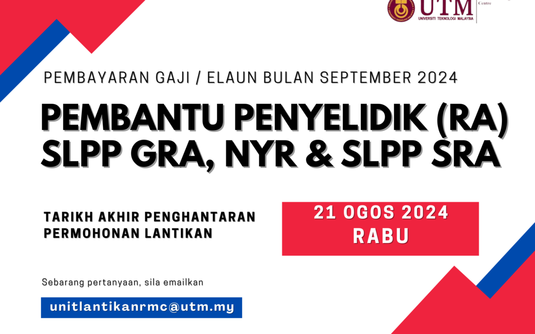 PEMBAYARAN GAJI / ELAUN RA, LANTIKAN SLPP GRA, NYR DAN SLPP SRA